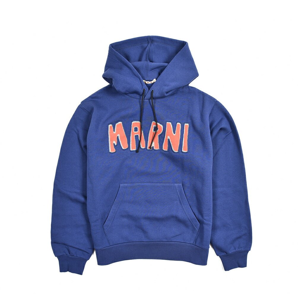 MARNI コットン100% 裏起毛プルオーバースウェットロゴパーカー｜384823 - B - 48｜GUARDAROBA MILANO OFFICIAL STORE