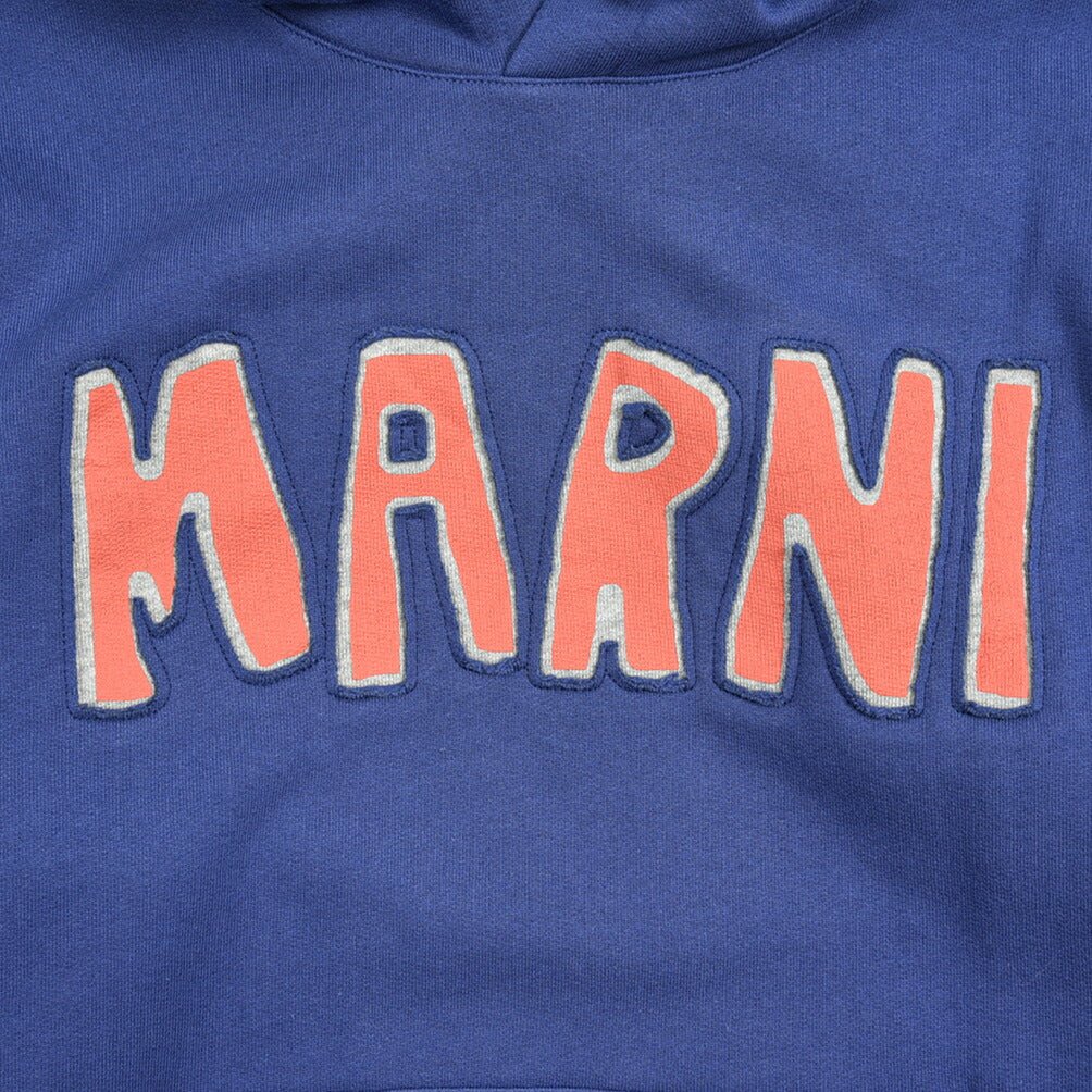 MARNI コットン100% 裏起毛プルオーバースウェットロゴパーカー｜384823 - B - 48｜GUARDAROBA MILANO OFFICIAL STORE