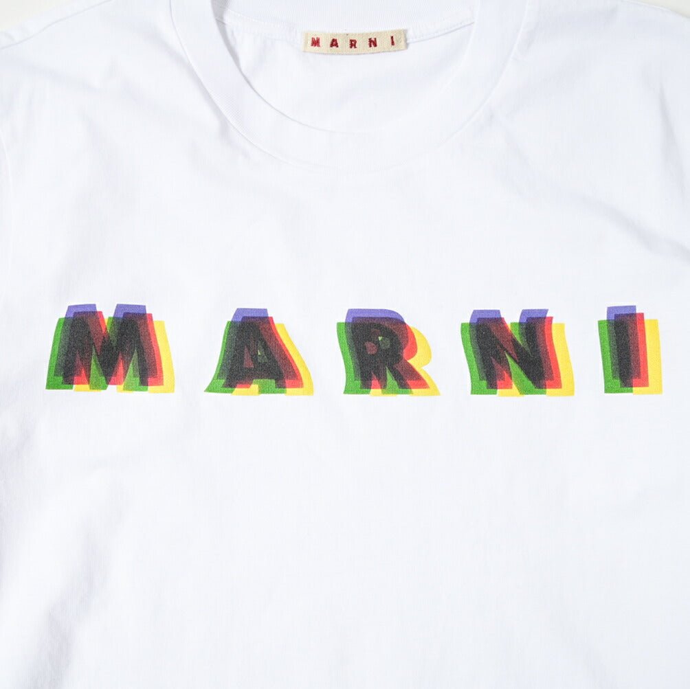 MARNI 3Dロゴ コットン100% 半袖クルーネックTシャツ｜391257 - A - 46｜GUARDAROBA MILANO OFFICIAL STORE