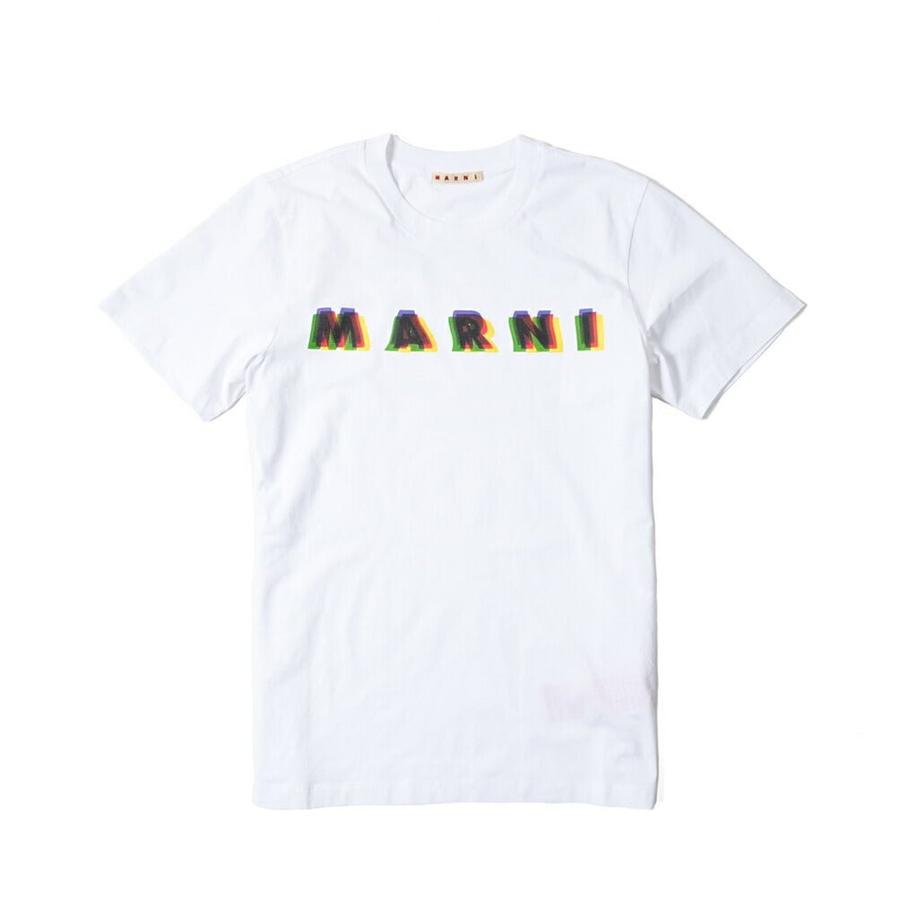 MARNI 3Dロゴ コットン100% 半袖クルーネックTシャツ｜391257 - A - 46｜GUARDAROBA MILANO OFFICIAL STORE