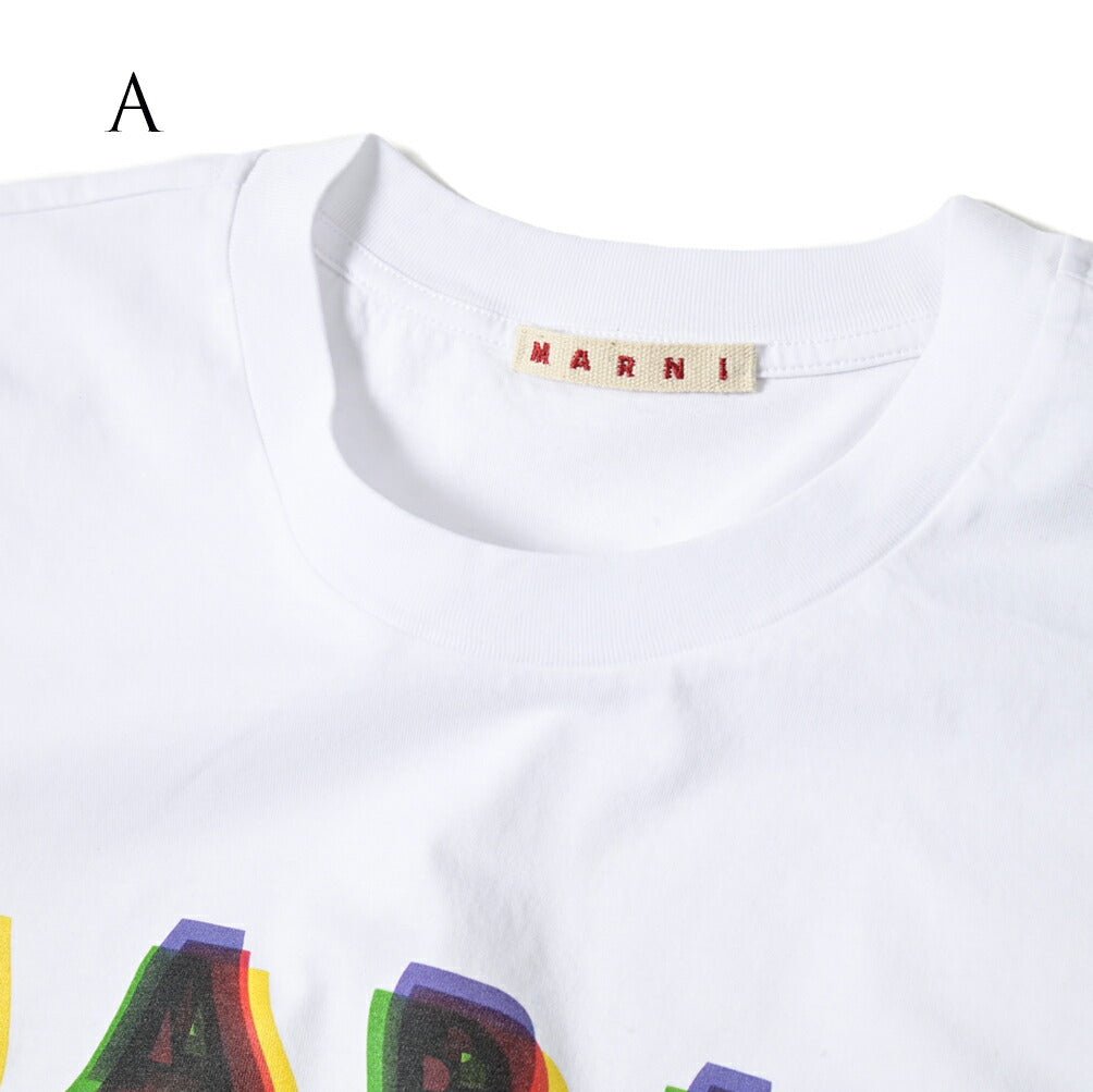 MARNI 3Dロゴ コットン100% 半袖クルーネックTシャツ｜391257 - A - 46｜GUARDAROBA MILANO OFFICIAL STORE