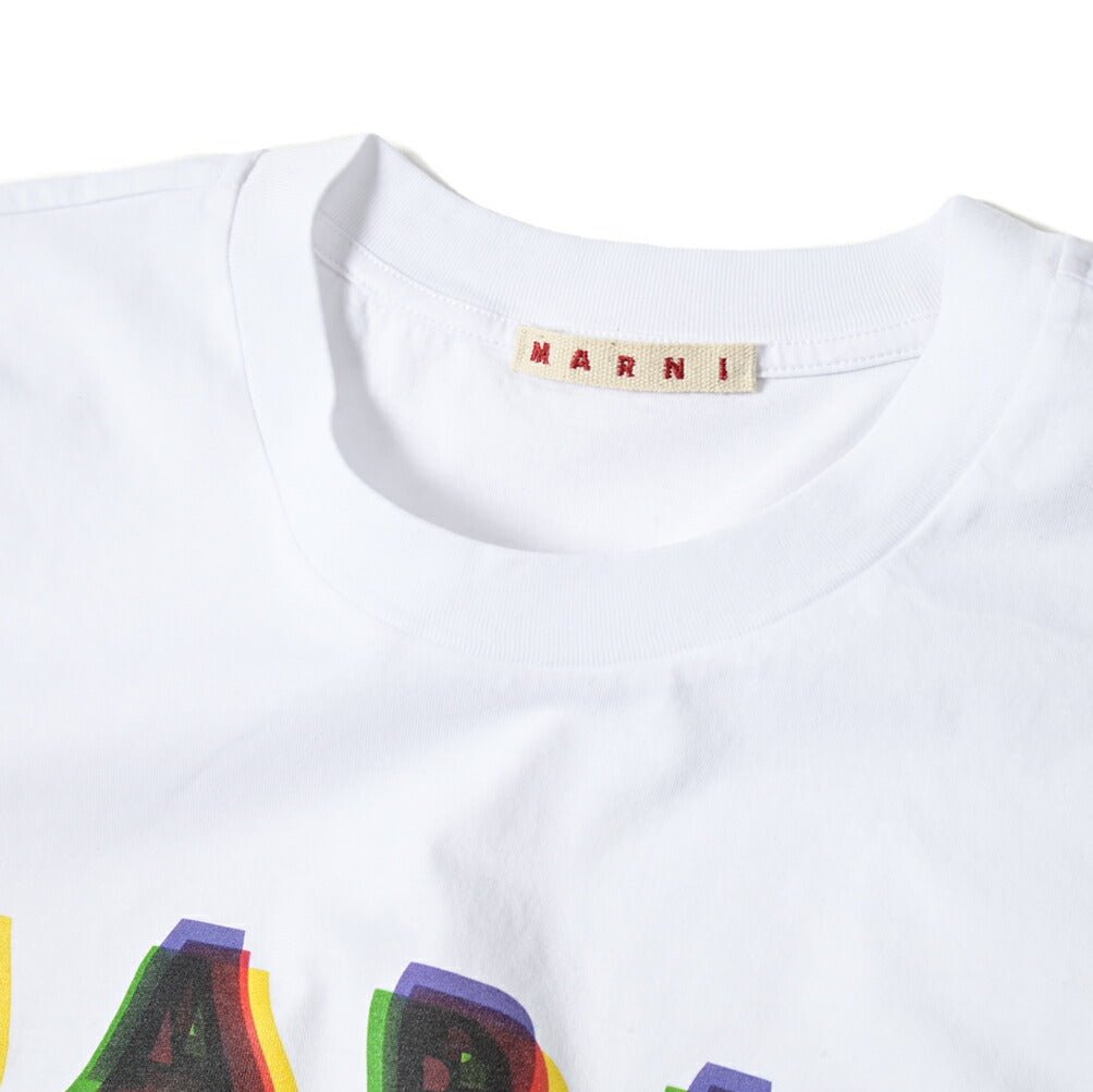 MARNI 3Dロゴ コットン100% 半袖クルーネックTシャツ｜391257 - A - 46｜GUARDAROBA MILANO OFFICIAL STORE