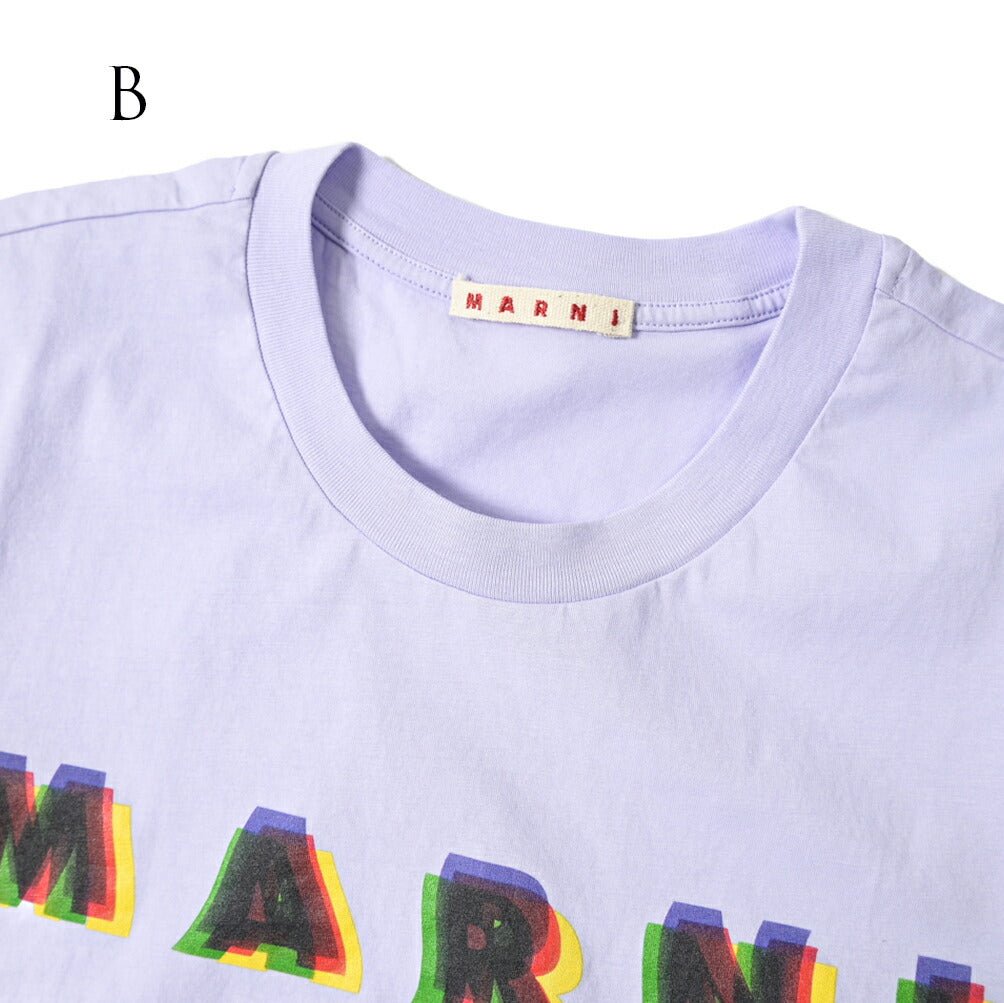 MARNI 3Dロゴ コットン100% 半袖クルーネックTシャツ｜391257 - A - 46｜GUARDAROBA MILANO OFFICIAL STORE