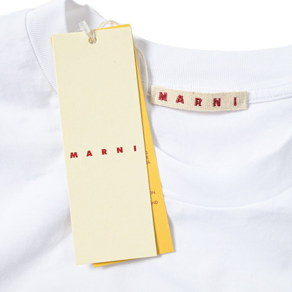 MARNI 3Dロゴ コットン100% 半袖クルーネックTシャツ｜391257 - A - 46｜GUARDAROBA MILANO OFFICIAL STORE
