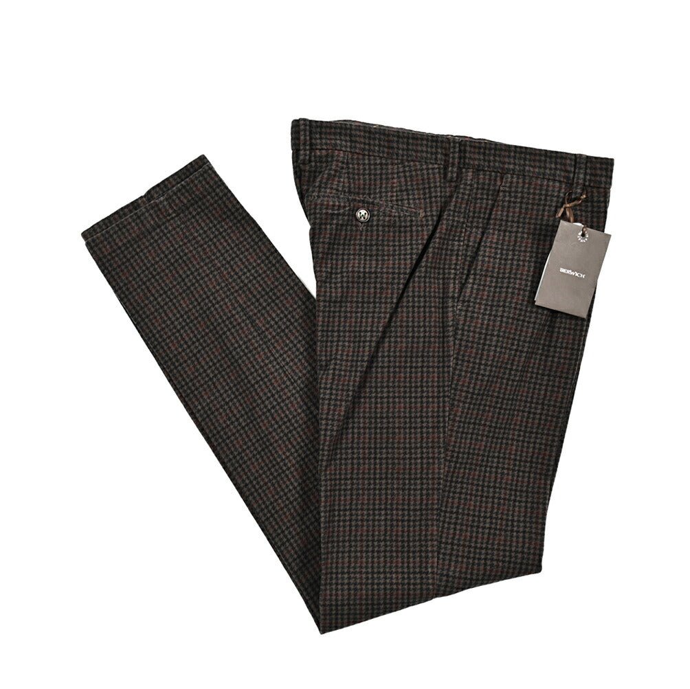 BERWICH MORELLO ストレッチコットン ワンタックスラックス｜413174 - 50｜GUARDAROBA MILANO OFFICIAL STORE