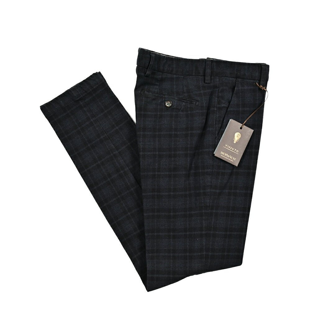 BERWICH MORELLO ストレッチコットン ノータックスラックス｜413113 - 46｜GUARDAROBA MILANO OFFICIAL STORE