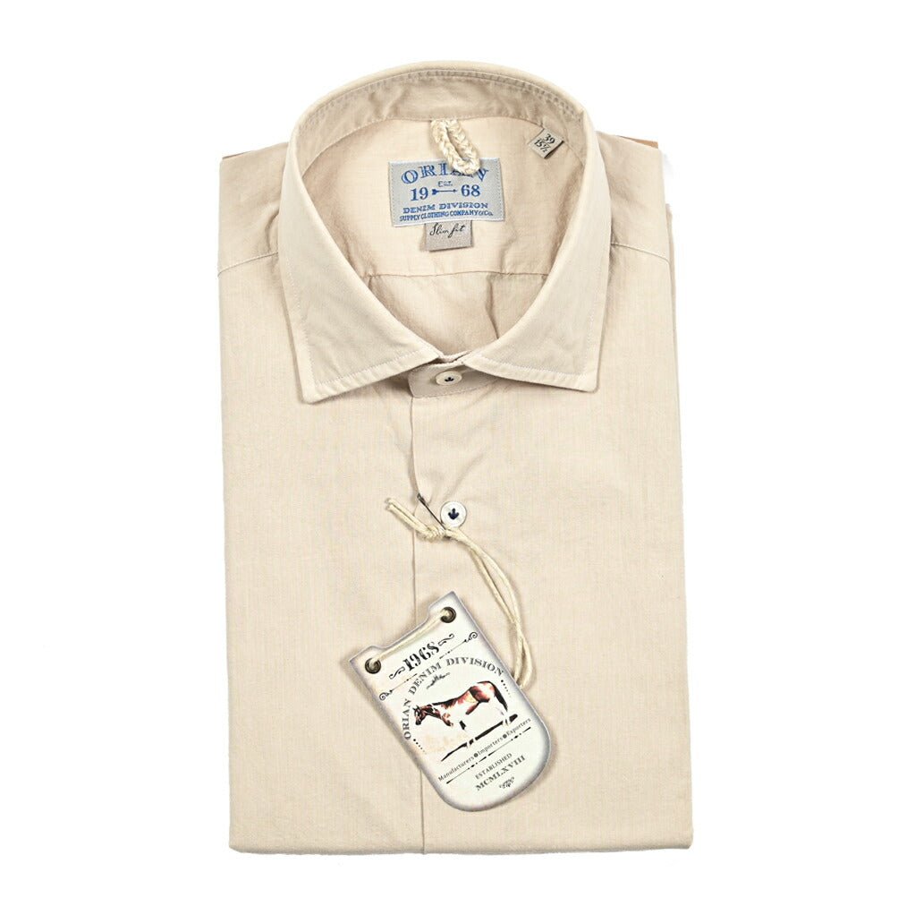 Pre SUMMER SALE｜ORIAN DENIM DIVISION コットン100% ワイドカラードレスシャツ｜421146 - 38｜GUARDAROBA MILANO OFFICIAL STORE