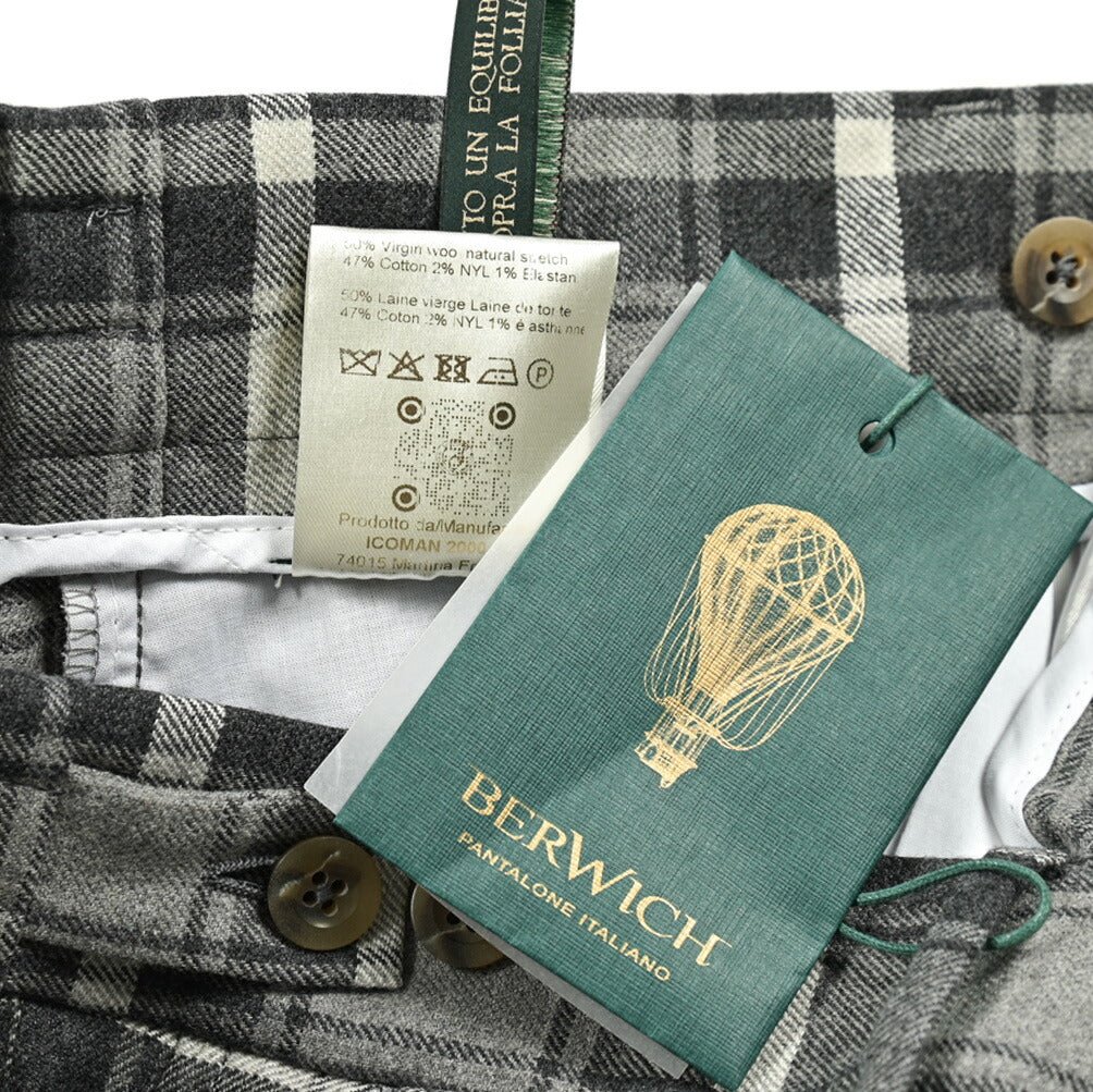 SALE｜BERWICH BERTO ストレッチウールコットン ワンタックスラックス｜413321 - 48｜GUARDAROBA MILANO OFFICIAL STORE