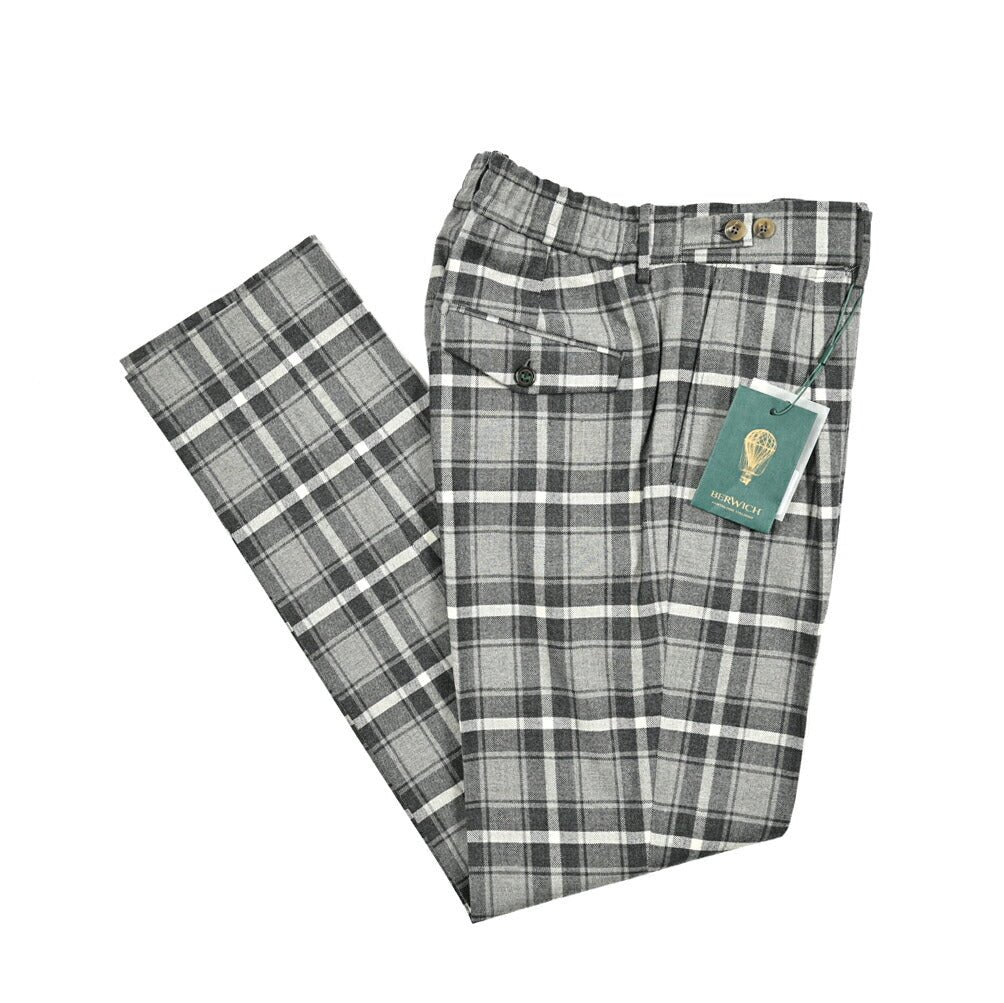 BERWICH BERTO ストレッチウールコットン ワンタックスラックス｜413321 - 48｜GUARDAROBA MILANO OFFICIAL STORE