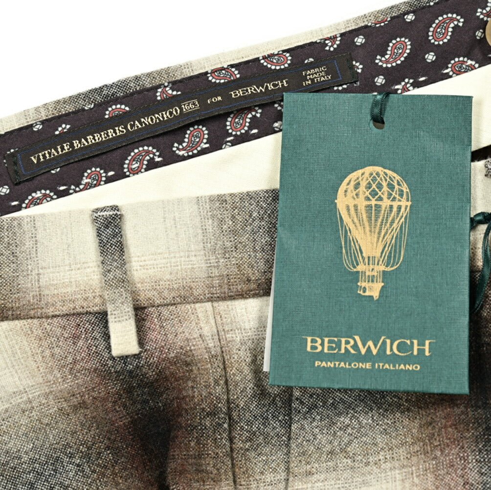 SALE｜BERWICH MORELLO ヴァージンウール100％ ワンタックスラックス｜413163 - 46｜GUARDAROBA MILANO OFFICIAL STORE