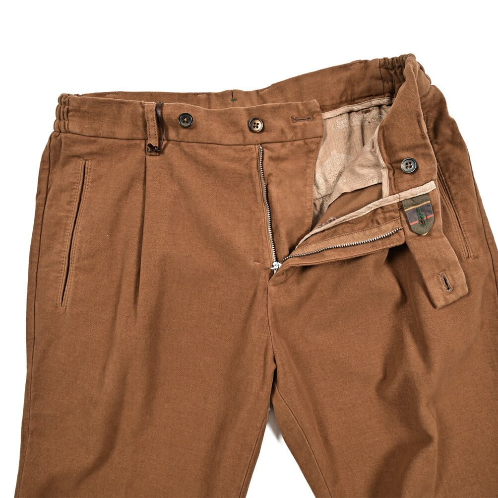 SALE｜BERWICH RETRO ストレッチコットン 微起毛ワンタックチノスラックス｜413436 - 48｜GUARDAROBA MILANO OFFICIAL STORE