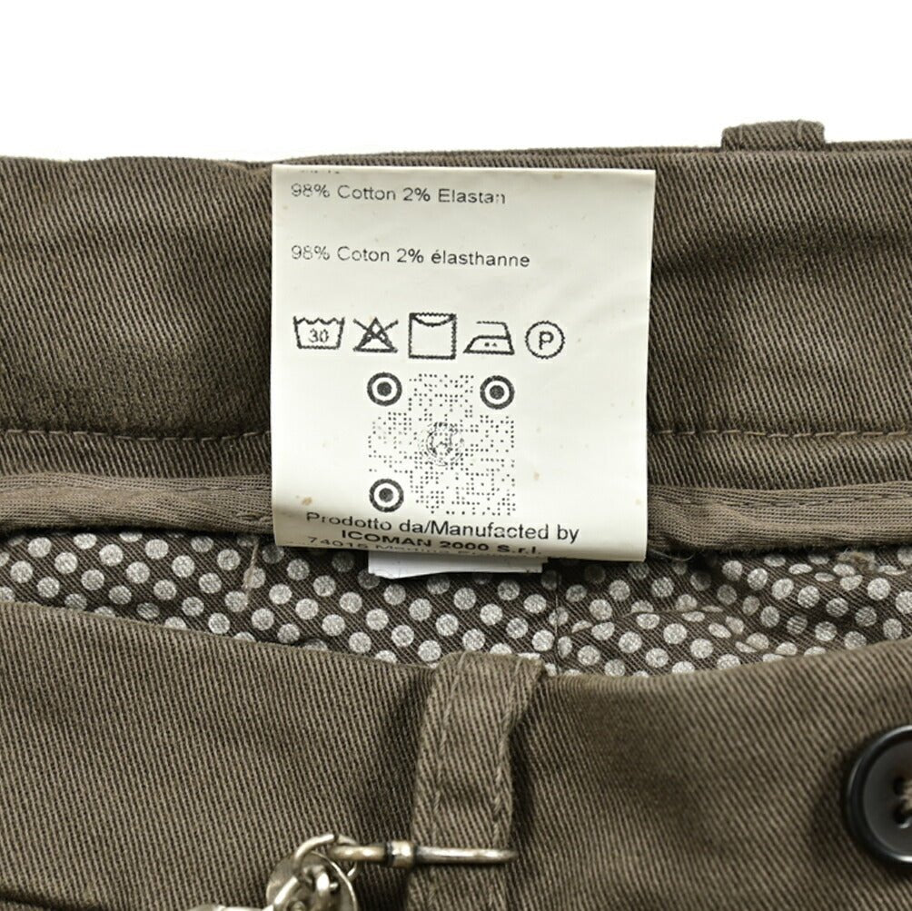 SALE｜BERWICH RETRO ストレッチコットン ワンタックチノスラックス｜413312 - 50｜GUARDAROBA MILANO OFFICIAL STORE