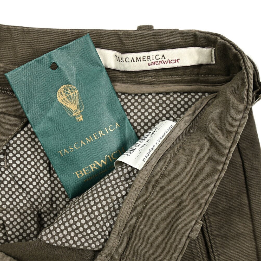 SALE｜BERWICH RETRO ストレッチコットン ワンタックチノスラックス｜413312 - 50｜GUARDAROBA MILANO OFFICIAL STORE