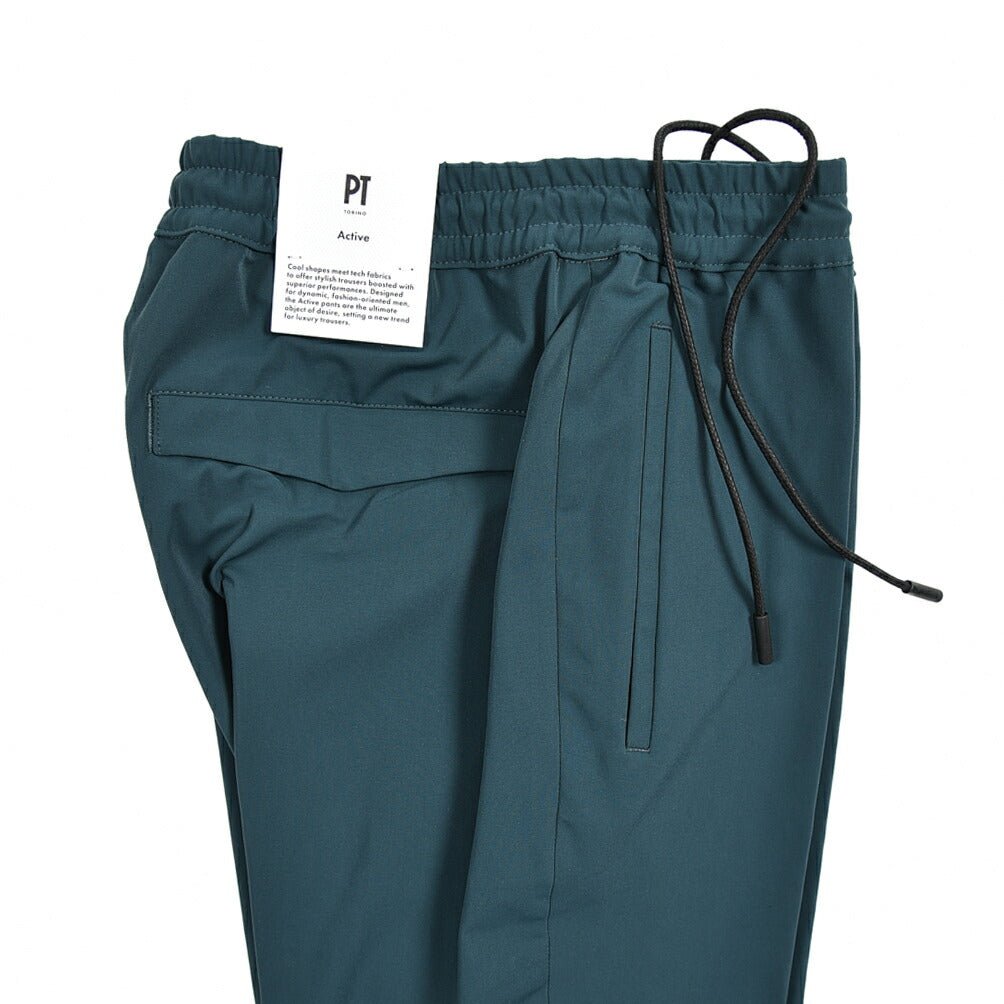 SALE｜PT TORINO ACTIVE OMEGA 高機能ストレッチコットン ドローコード付きイージースラックス / PT01｜385443 - 50｜GUARDAROBA MILANO OFFICIAL STORE