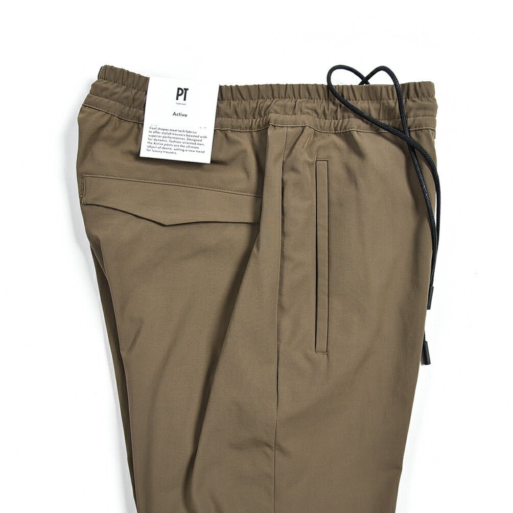 SALE｜PT TORINO ACTIVE OMEGA ストレッチコットンナイロン ドローコード付きイージースラックス / PT01｜382367 - 50｜GUARDAROBA MILANO OFFICIAL STORE