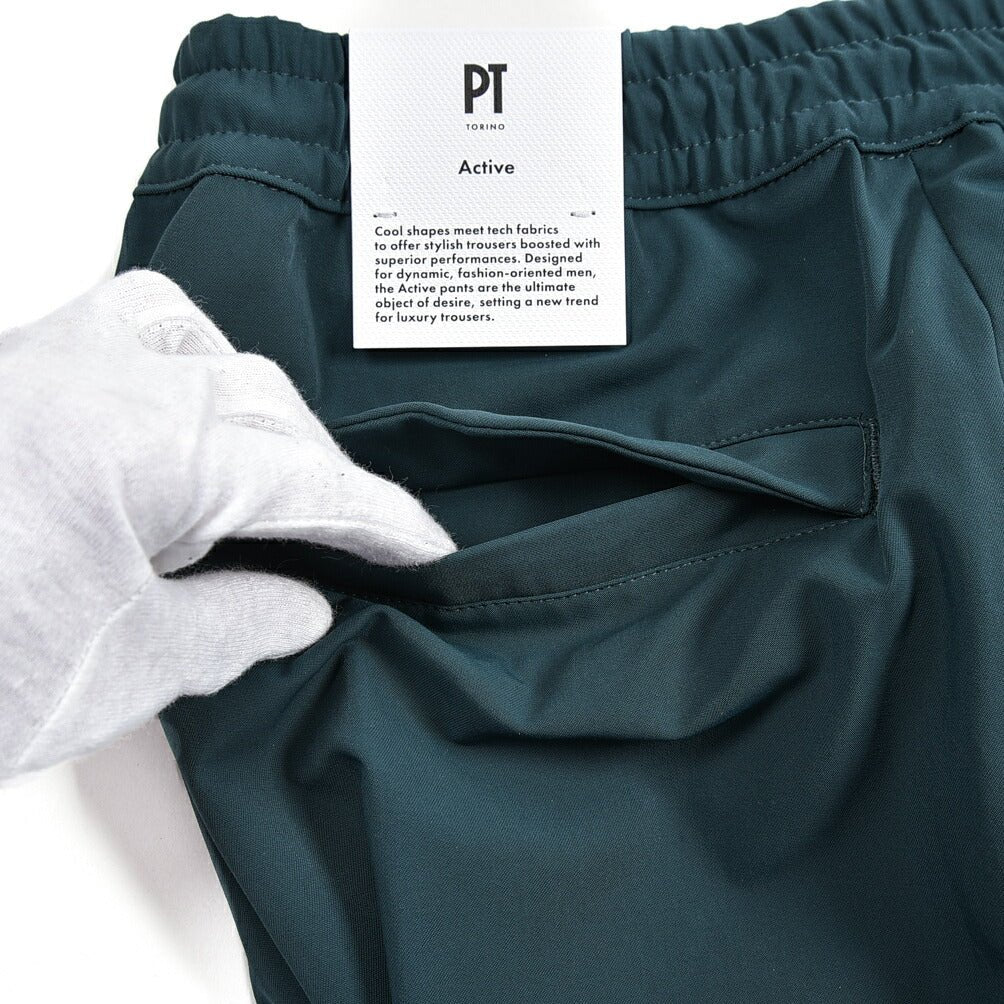 SALE｜PT TORINO ACTIVE OMEGA 高機能ストレッチコットン ドローコード付きイージースラックス / PT01｜385443 - 50｜GUARDAROBA MILANO OFFICIAL STORE
