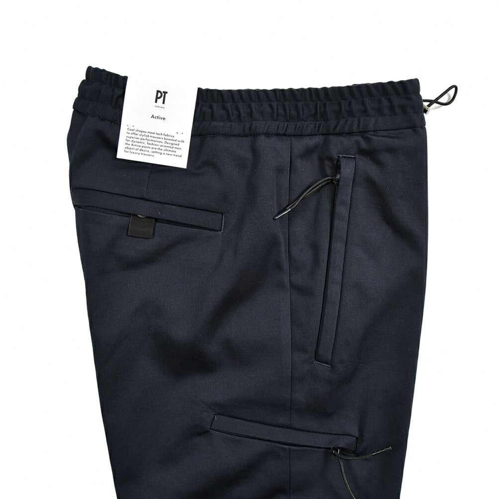 SALE｜PT TORINO ACTIVE ZETA ストレッチコットン ドローコード付きノータックスラックス / PT01｜384694 - 54｜GUARDAROBA MILANO OFFICIAL STORE