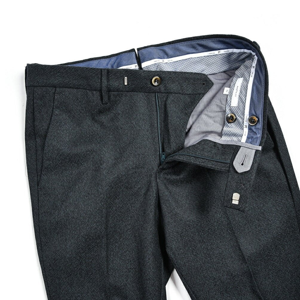 SALE｜PT TORINO MASTER FIT ウールコットンメランジ ノータックスラックス / PT01｜382508 - 48｜GUARDAROBA MILANO OFFICIAL STORE