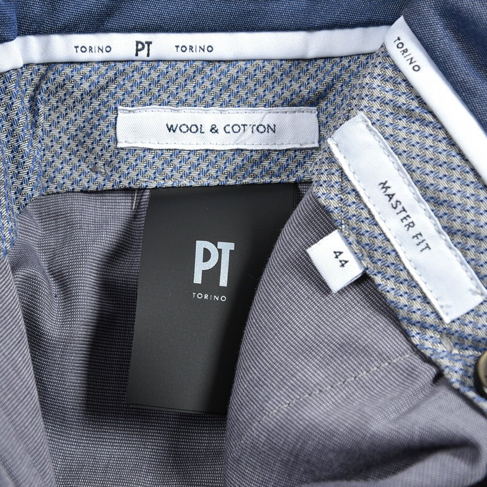 SALE｜PT TORINO MASTER FIT ウールコットンメランジ ノータックスラックス / PT01｜382508 - 48｜GUARDAROBA MILANO OFFICIAL STORE