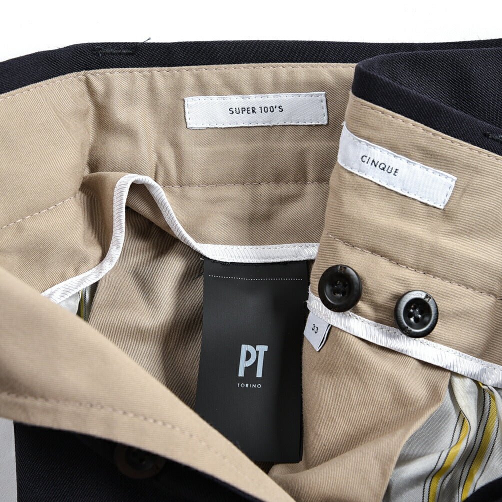 SALE｜PT TORINO EDGE SUPER 100'S ヴァージンウール100% ワンタックスラックス / PT01｜377030 - A - 33｜GUARDAROBA MILANO OFFICIAL STORE