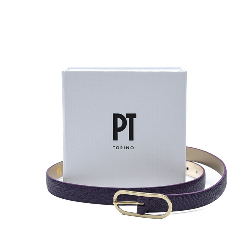 PT TORINO スコッチグレインレザー100% メタルバックルナローベルト / PT01｜390956 - A - 90｜GUARDAROBA MILANO OFFICIAL STORE