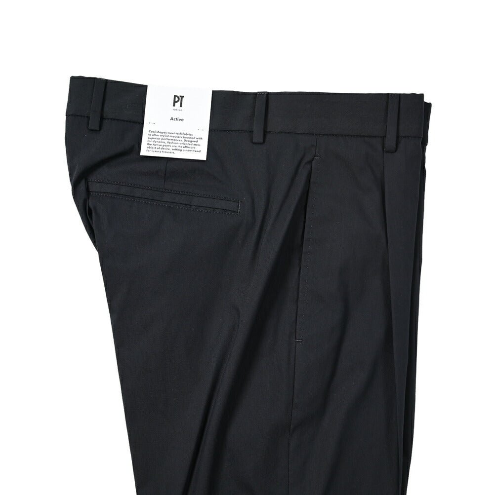SALE｜PT TORINO ACTIVE EPSILON 高機能ストレッチコットン ワンタックスラックス(反射板) / PT01｜393519 - 44｜GUARDAROBA MILANO OFFICIAL STORE
