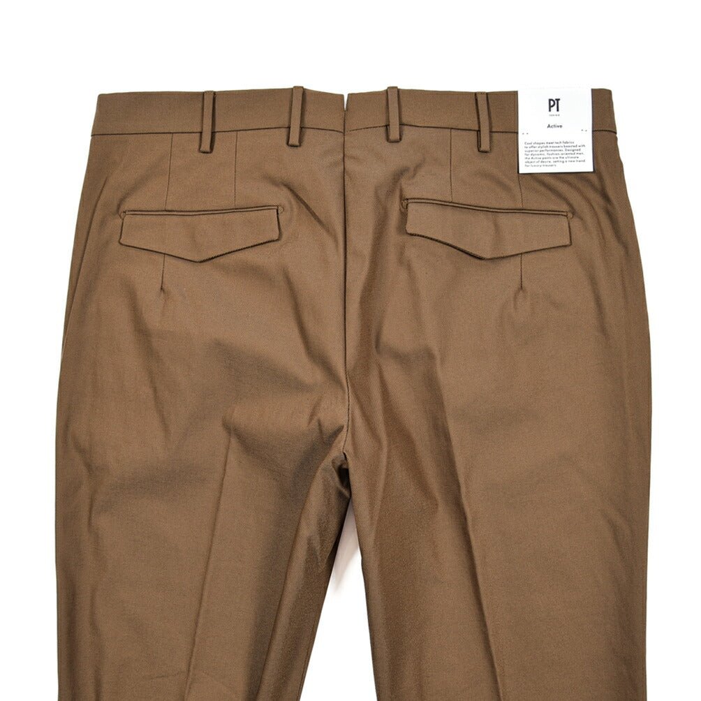 SALE｜PT TORINO ACTIVE MASTER FIT ストレッチコットンナイロンチノ ワンタックスラックス / PT01｜410670 - 48｜GUARDAROBA MILANO OFFICIAL STORE