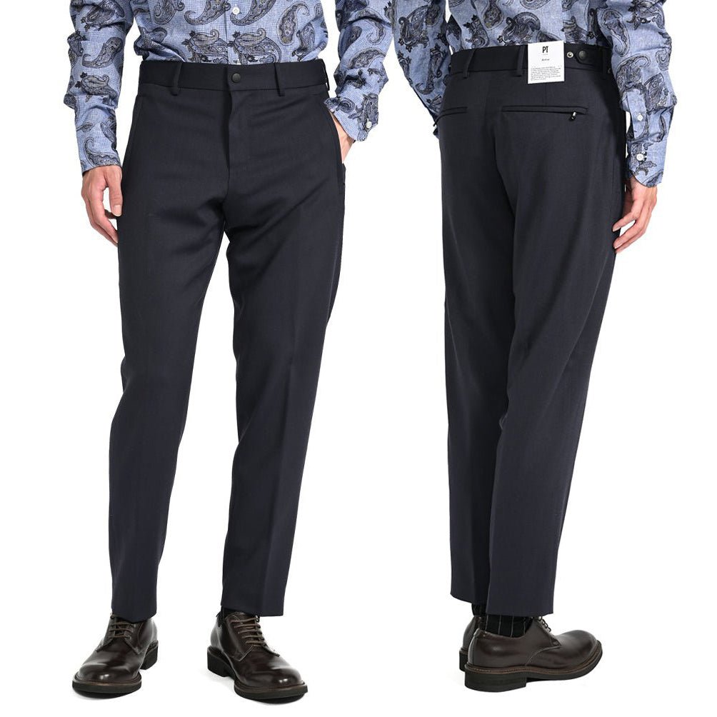 PT TORINO Active "SIGMA" 高機能ストレッチウール ノータックテーパードスラックス (TECHNO WASHABLE WOOL)｜396232-A-46｜GUARDAROBA MILANO OFFICIAL STORE