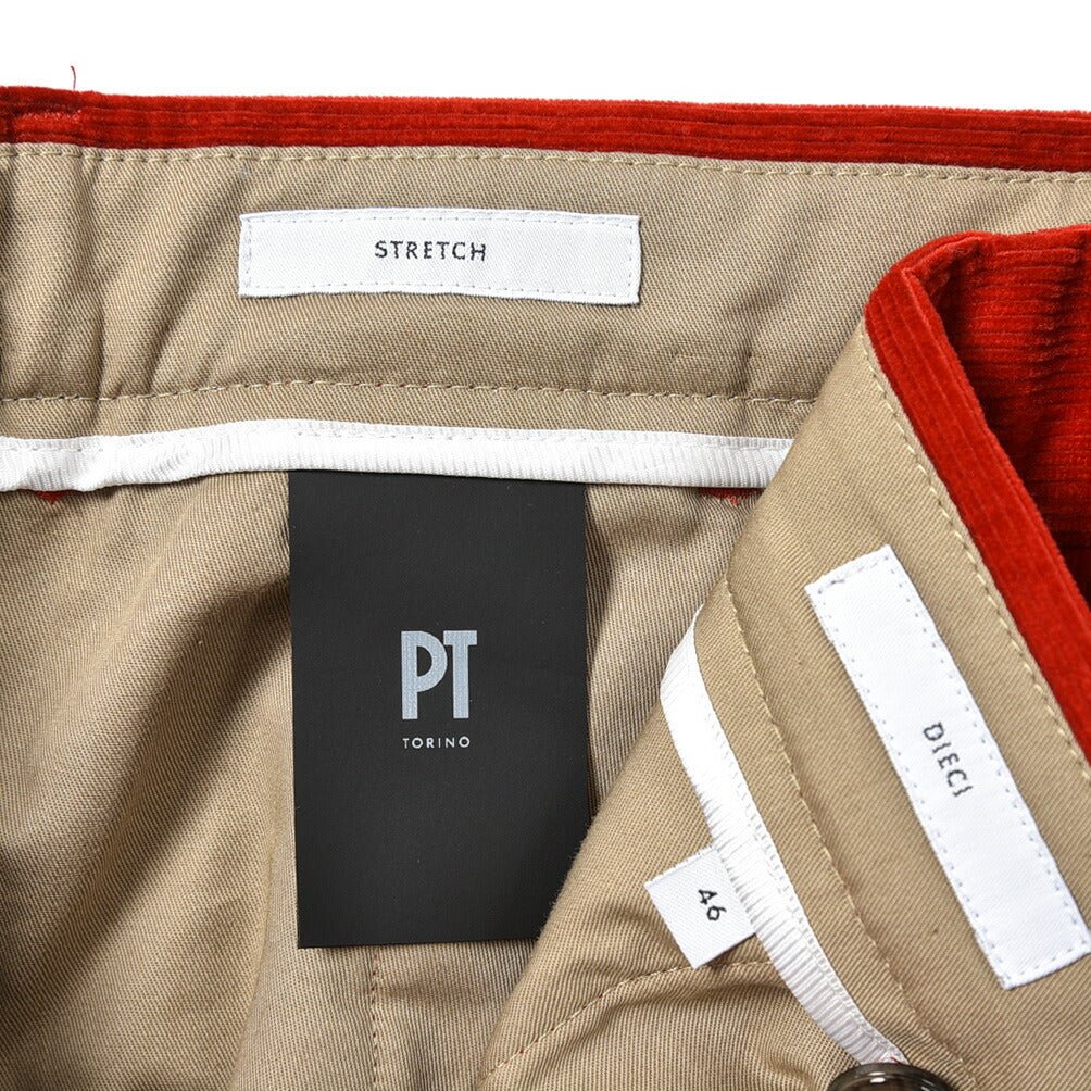 SALE｜PT TORINO EDGE DIECI ストレッチコットンコーデュロイ ノータックスラックス / PT01｜389767 - A - 46｜GUARDAROBA MILANO OFFICIAL STORE