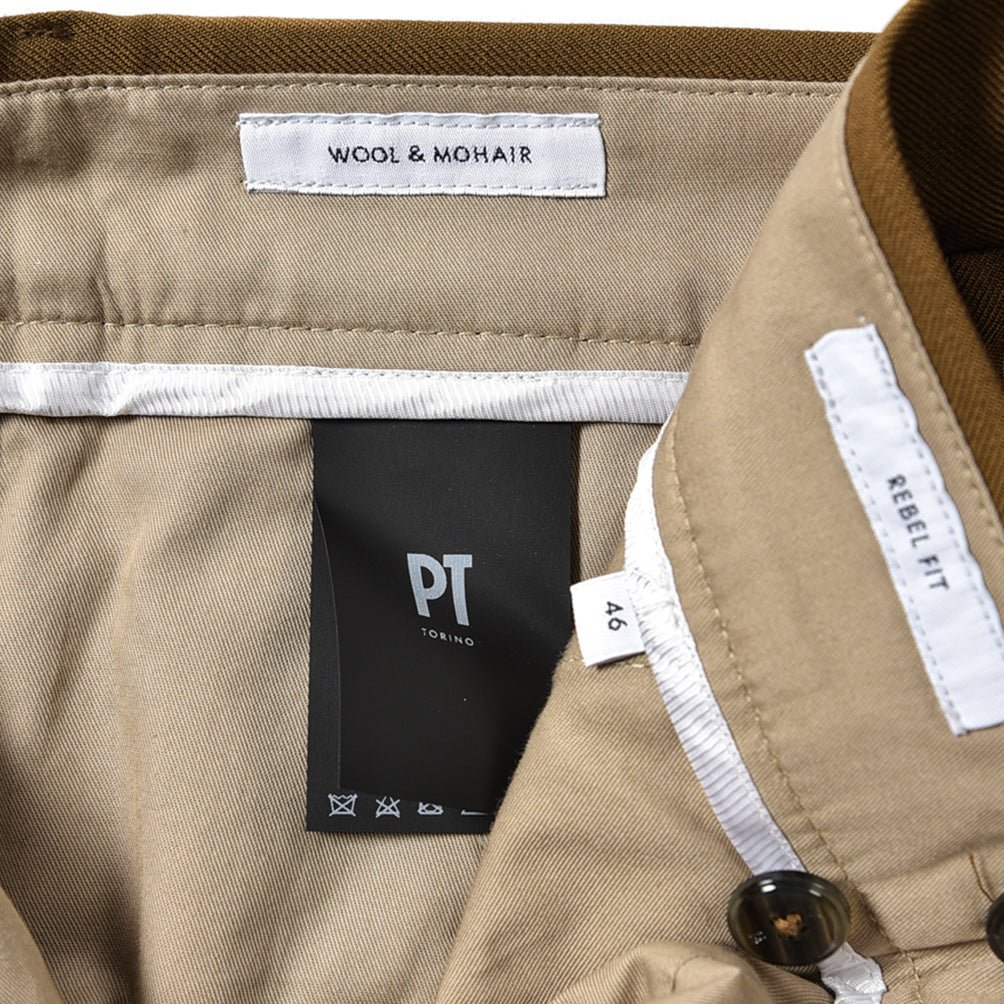 PT TORINO Edge "REBEL FIT" ヴァージンウールモヘア リラックステーパードパンツ｜389957-B-52｜GUARDAROBA MILANO OFFICIAL STORE