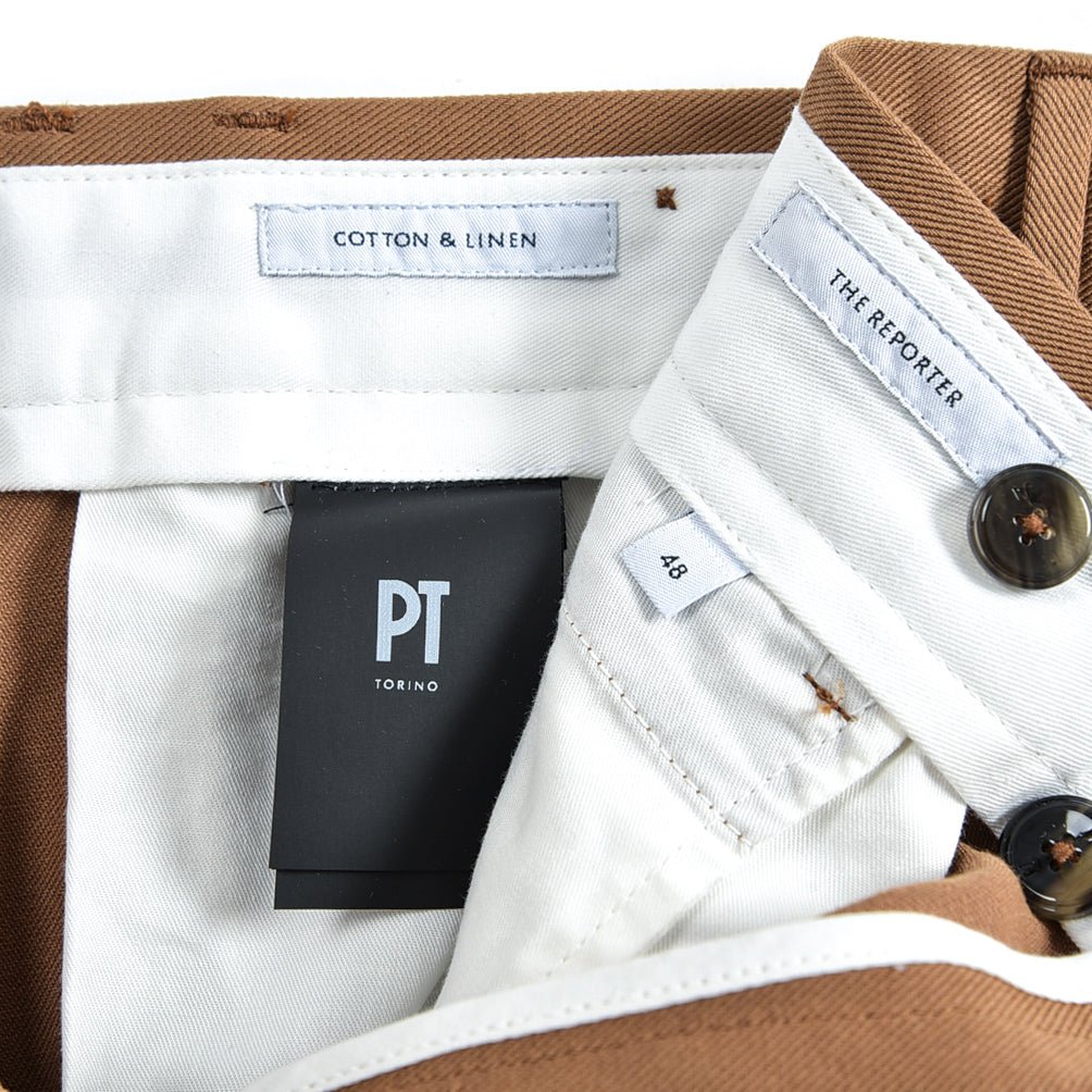 SALE｜PT TORINO ReWorked THE REPORTER リネン混 ツータックスラックス / PT01｜375330 - 44｜GUARDAROBA MILANO OFFICIAL STORE