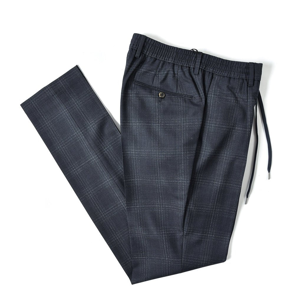 PT TORINO SMOOTH FIT ヴァージンウール100% ドローコード付きワンタックイージースラックス(SUPER 100'S) / PT01｜366496 - B - 50｜GUARDAROBA MILANO OFFICIAL STORE