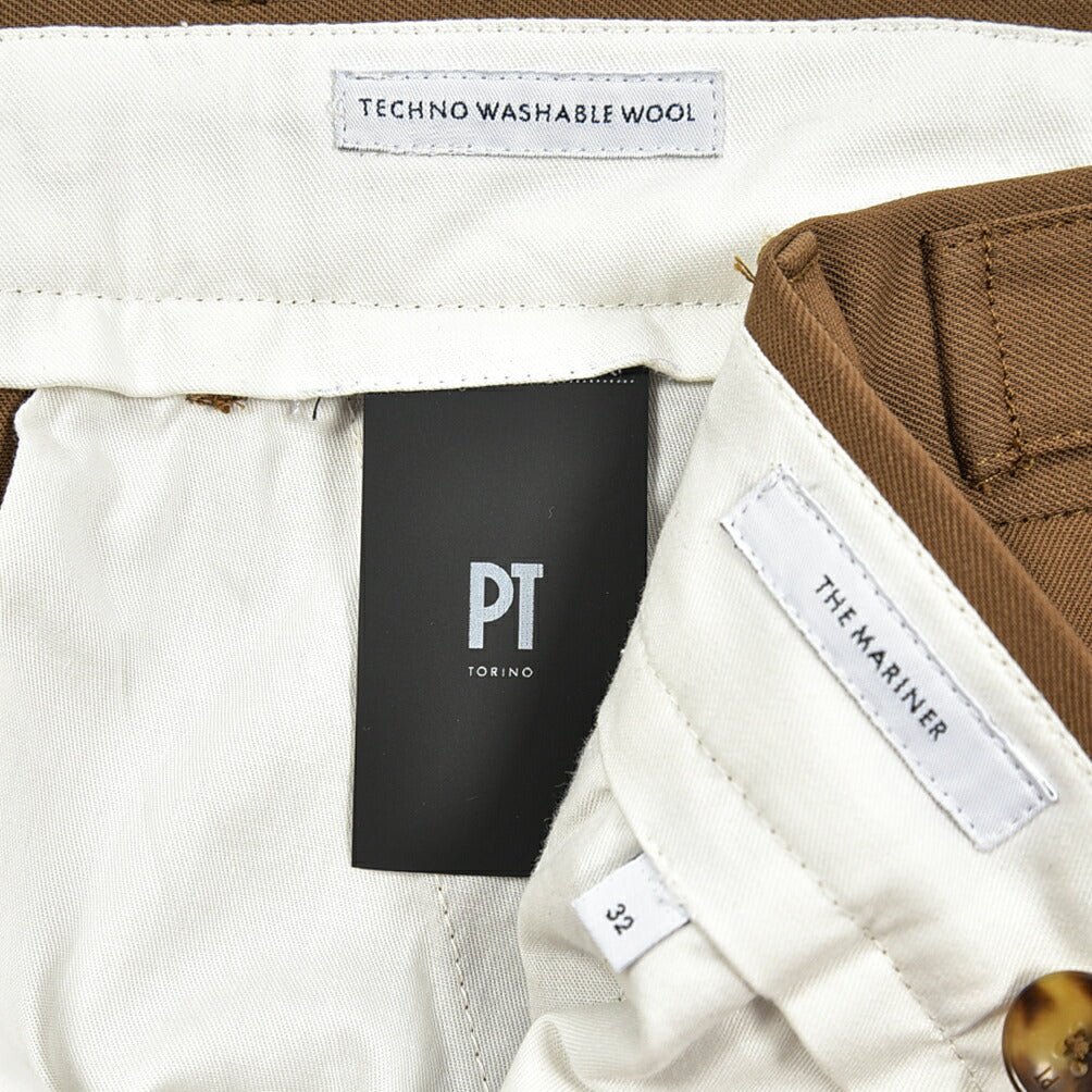 SALE｜PT TORINO THE MARINER 高機能ストレッチウール ワンタックスラックス (TECHNO WASHABLE WOOL) / PT01｜410737 - 34｜GUARDAROBA MILANO OFFICIAL STORE