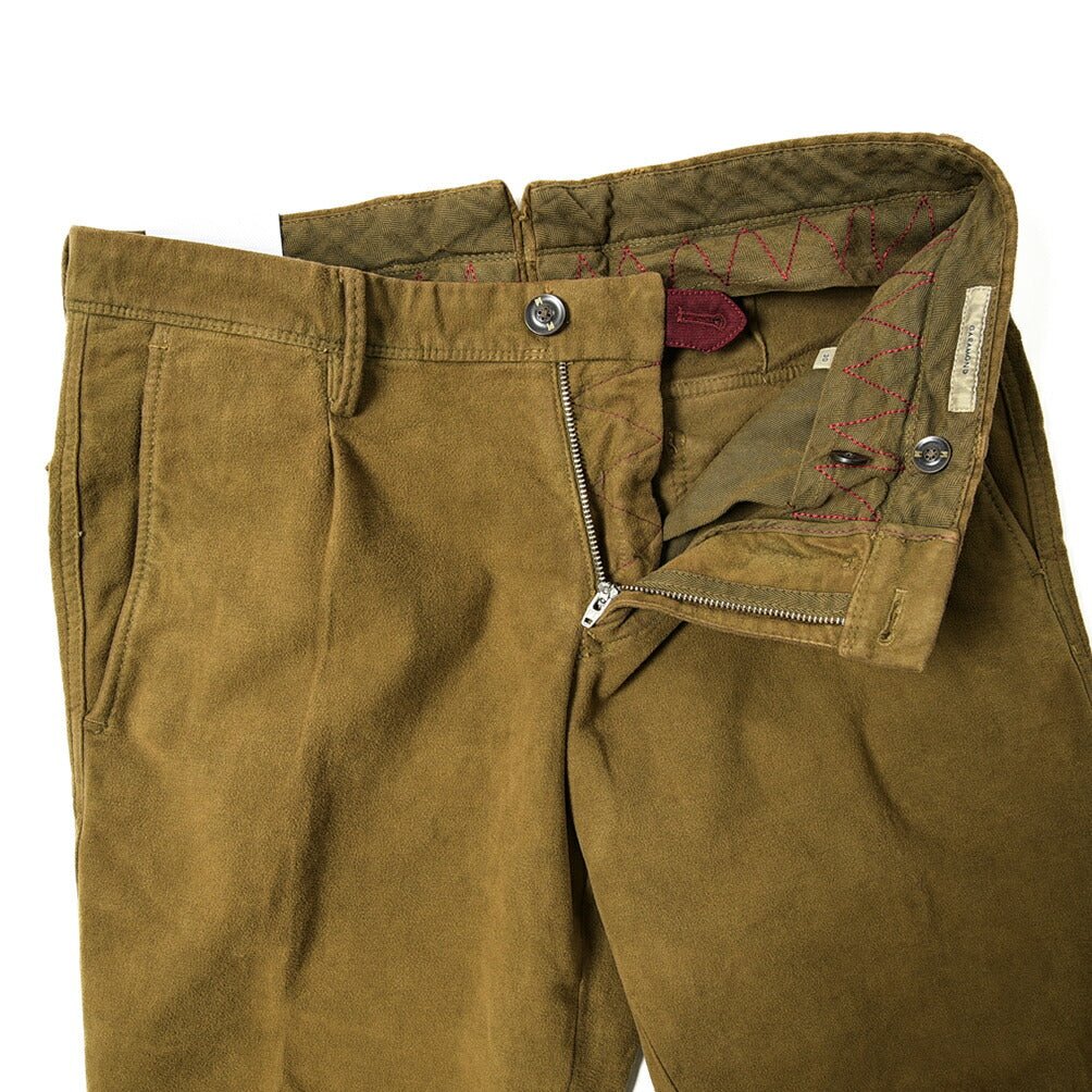 SALE｜PT TORINO WORN OUT GARAMOND 製品染め ストレッチコットン ワンタックスラックス(モールスキン) / PT01｜389913 - 30｜GUARDAROBA MILANO OFFICIAL STORE