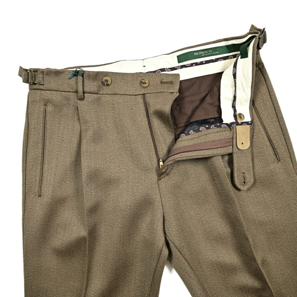 SALE｜BERWICH RETRO ウール100% ワンタックスラックス｜413254 - 48｜GUARDAROBA MILANO OFFICIAL STORE