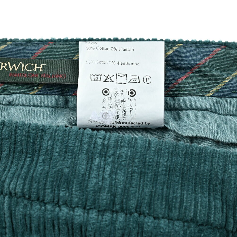 SALE｜BERWICH RETRO ストレッチコットン 太畝コーデュロイワンタックスラックス｜413034 - 44｜GUARDAROBA MILANO OFFICIAL STORE