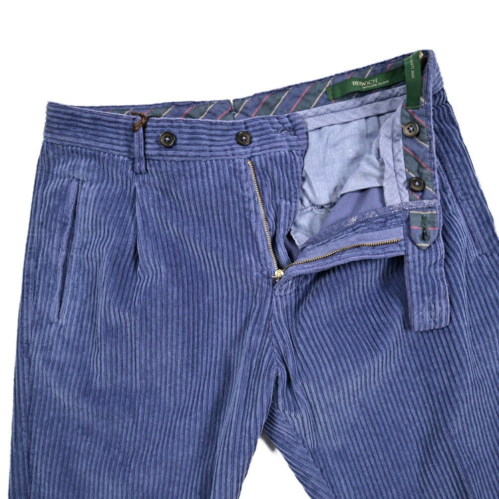 SALE｜BERWICH RETRO ストレッチコットン 太畝コーデュロイワンタックスラックス｜413143 - 48｜GUARDAROBA MILANO OFFICIAL STORE