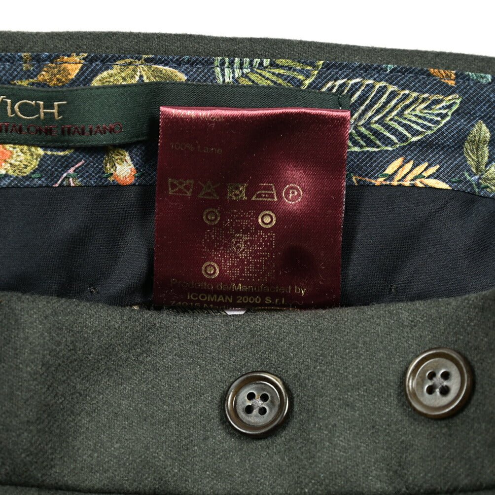 SALE｜BERWICH BARBER ウール100% ツータックスラックス｜414350｜GUARDAROBA MILANO OFFICIAL STORE