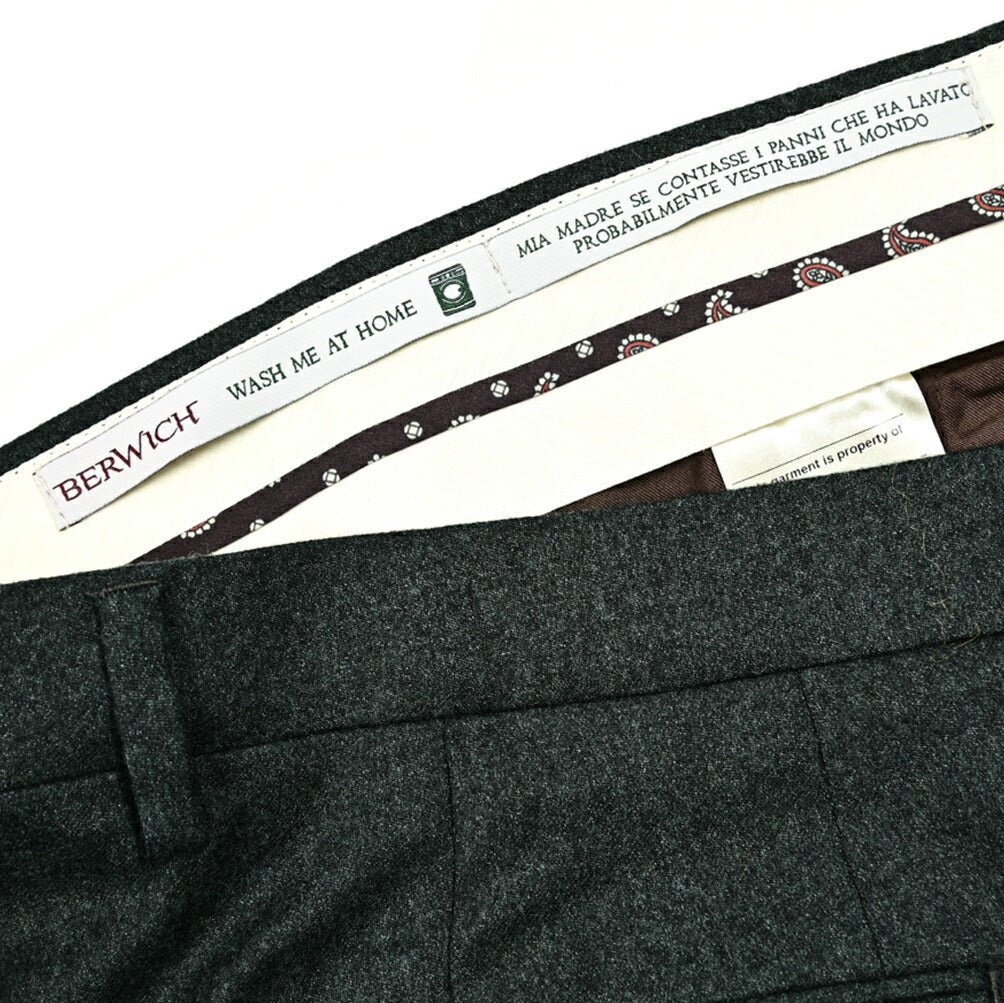 SALE｜BERWICH MORELLO ヴァージンウール100% ワンタックスラックス｜412155 - 48｜GUARDAROBA MILANO OFFICIAL STORE