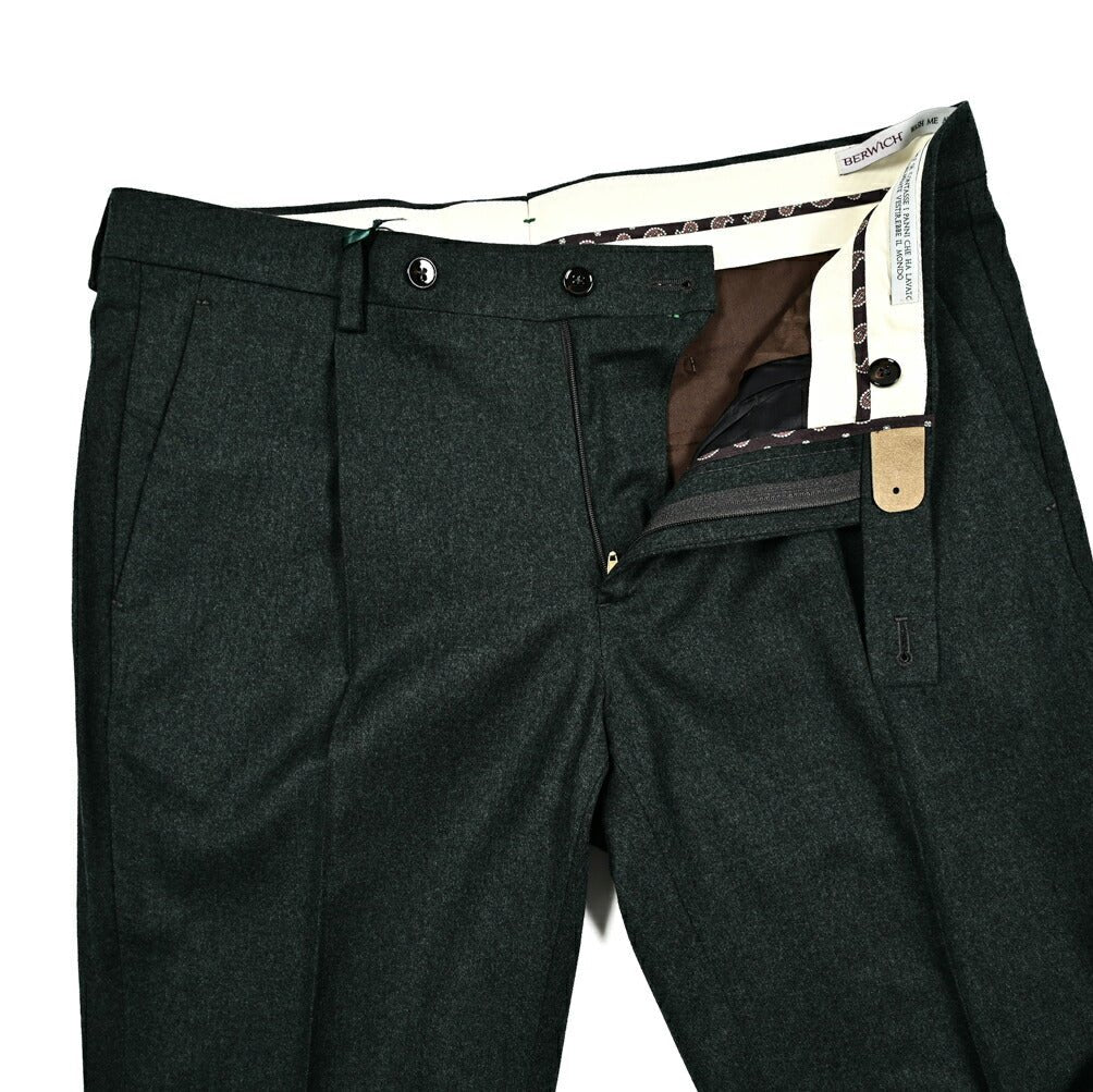 SALE｜BERWICH MORELLO ヴァージンウール100% ワンタックスラックス｜412155 - 48｜GUARDAROBA MILANO OFFICIAL STORE