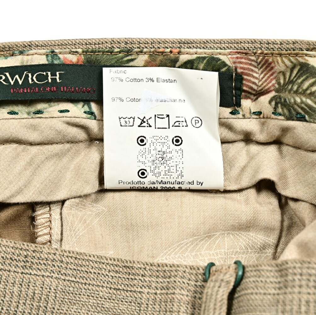 SALE｜BERWICH MORELLO ストレッチコットン ノータックスラックス｜412207 - 46｜GUARDAROBA MILANO OFFICIAL STORE