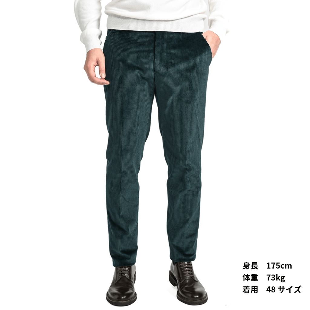 SALE｜BERWICH MORELLO ストレッチコットン 中畝コーデュロイノータックスラックス｜411999 - 48｜GUARDAROBA MILANO OFFICIAL STORE