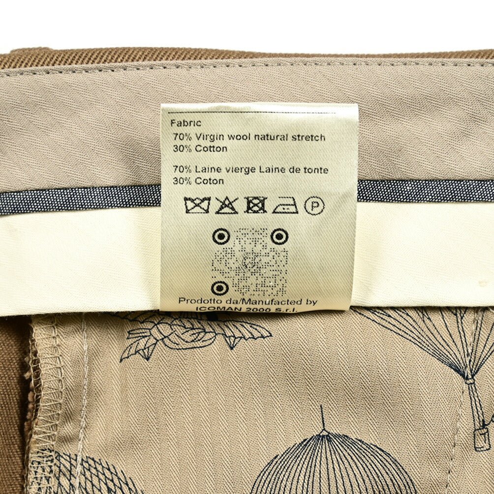 SALE｜BERWICH MORELLO ヴァージンウールコットン ノータックスラックス｜411647 - 48｜GUARDAROBA MILANO OFFICIAL STORE