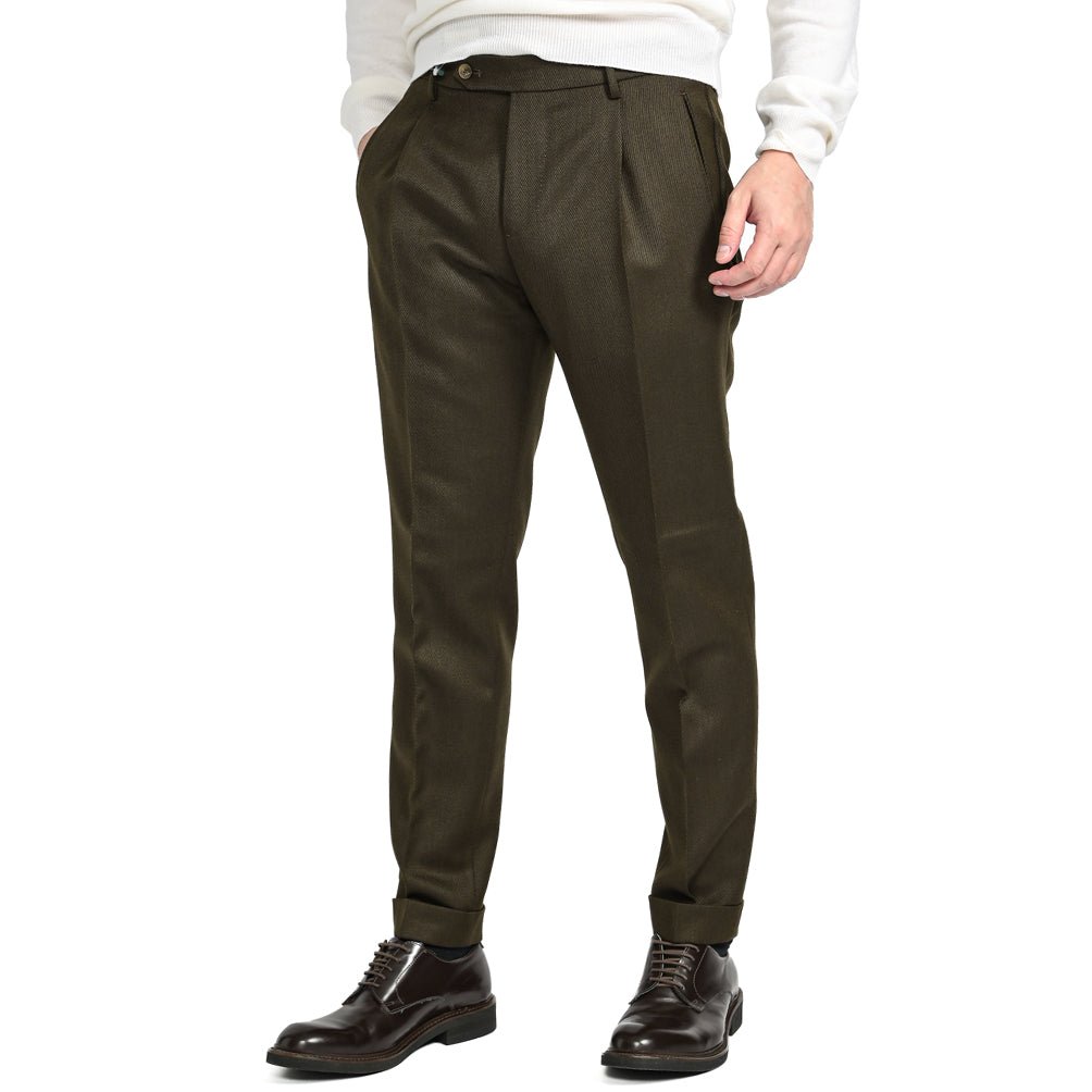 SALE｜BERWICH RETRO ヴァージンウール100% ワンタックスラックス｜411844 - 46｜GUARDAROBA MILANO OFFICIAL STORE