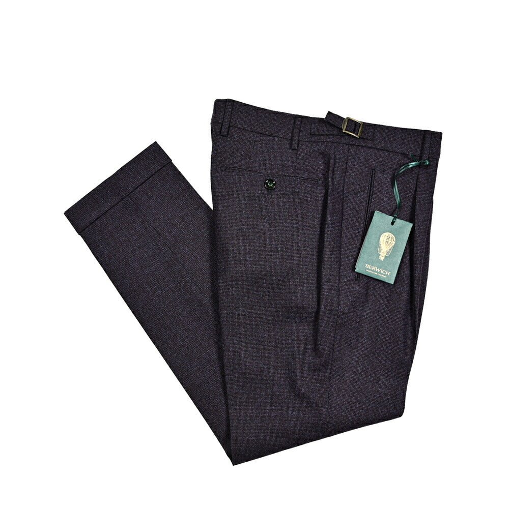 BERWICH RETRO ストレッチウール ワンタックスラックス｜411593 - 48｜GUARDAROBA MILANO OFFICIAL STORE