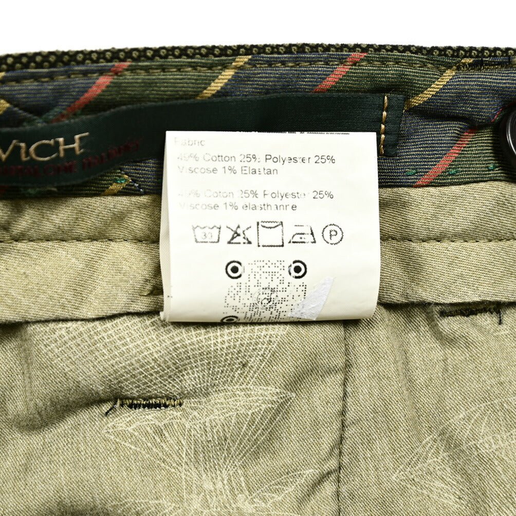 SALE｜BERWICH RETRO ストレッチコットンポリエステル ワンタックスラックス｜412276 - 46｜GUARDAROBA MILANO OFFICIAL STORE