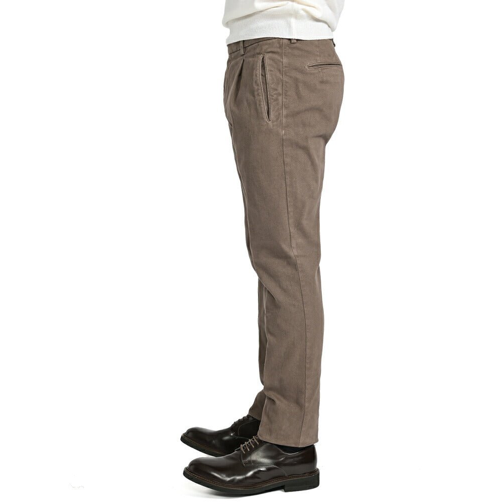 SALE｜BERWICH RETRO ストレッチコットン ワンタックチノスラックス｜411610 - 50｜GUARDAROBA MILANO OFFICIAL STORE