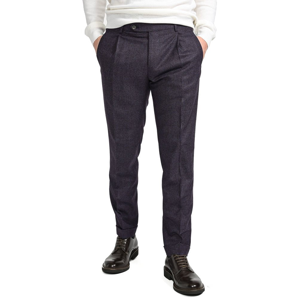 SALE｜BERWICH RETRO ストレッチウール ワンタックスラックス｜411593 - 48｜GUARDAROBA MILANO OFFICIAL STORE