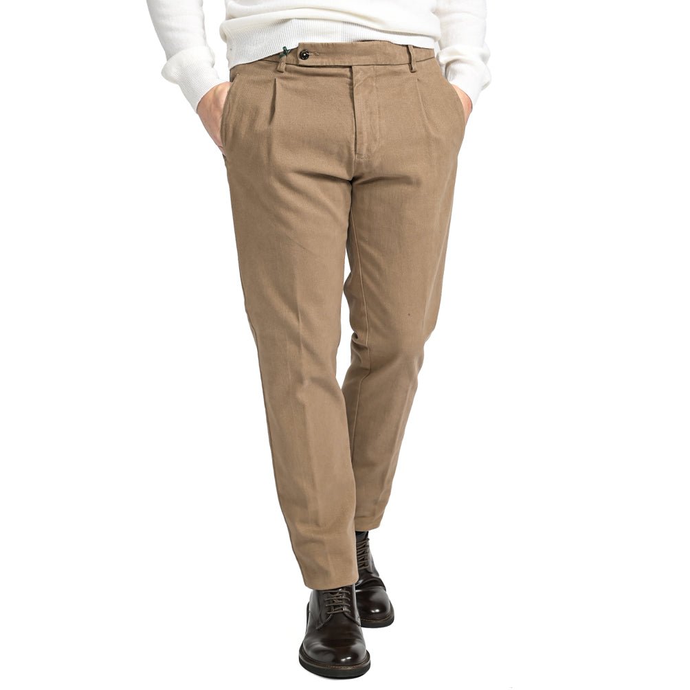 SALE｜BERWICH RETRO ストレッチコットン ワンタックチノスラックス｜411683 - 46｜GUARDAROBA MILANO OFFICIAL STORE