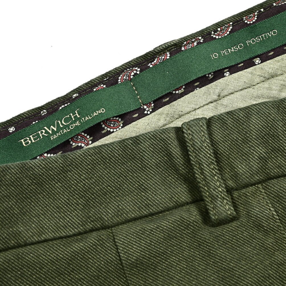 SALE｜BERWICH RETRO ストレッチコットン ワンタックチノスラックス｜412288 - 52｜GUARDAROBA MILANO OFFICIAL STORE